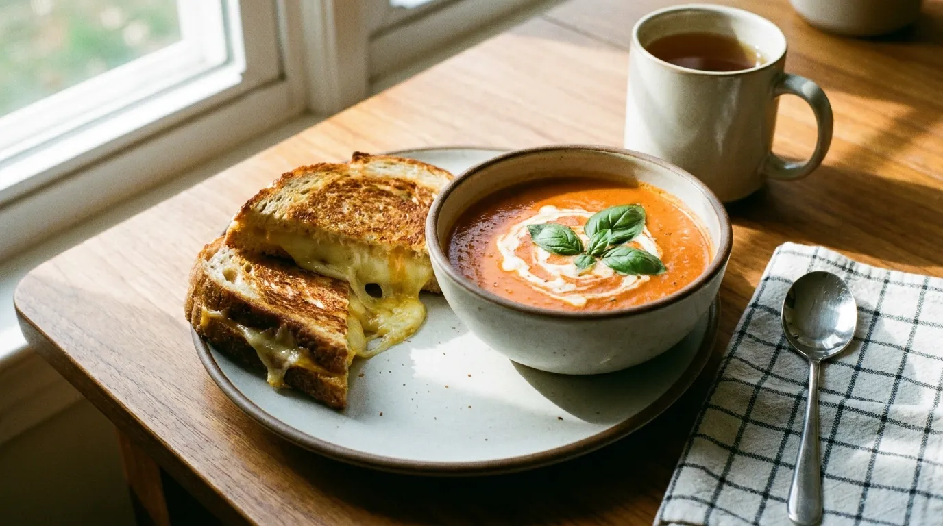 Panera Grilled Cheese and Tomato Soup combo